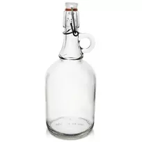 Stiklinis butelis 1 l su užsegimu