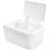 Drėgnų servetėlių konteineris 18,5 x 13 x 8 cm baltas