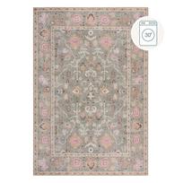 Skalbiamas šviesiai žalios spalvos kilimas 115x170 cm Una Floral – Flair Rugs