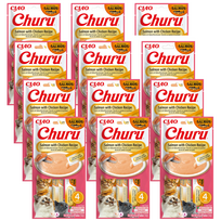INABA CAT CHURU lašiša su vištiena 12x(4x14g)