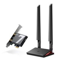 TP-Link Archer TBE550E BE9300 Wi-Fi 7 Bluetooth 5.4 PCIe trijų juostų adapteris 6 GHz 5760Mbps 5 GHz 2880Mbps 2.4 GHz 688Mbps 2× antenos Juodas