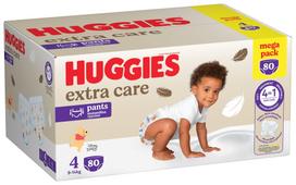 HUGGIES sauskelnės-kelnaitės EXTRA CARE, Box, 80 vnt., 4 dydis, 9-14 kg., 2668761