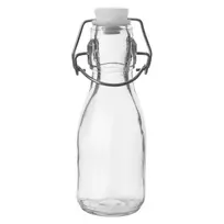 Stiklinis butelis su užspaudžiamu kamščiu 160 ml