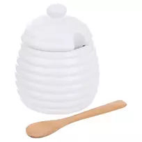 Porcelianinis medaus indas su šaukšteliu 340 ml