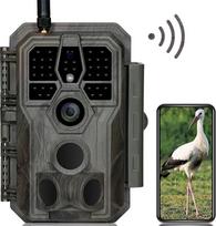 "GardePro E8" laukinės gamtos kamera WLAN su programėle 64 MP H.264 1296P vaizdo įrašas, 27 m infraraudonųjų spindulių naktinio matymo judesio jutiklis Laukinės gamtos kamera WiFi mobilusis telefonas, 0,1 s greitas paleidimas, IP66