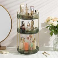 "ROWNYEON Make Up Organiser" 360° pasukamas kosmetikos organizatorius, odos priežiūros kvepalų organizatorius, 3 lygių vonios kambario organizatorius, persirengimo stalo organizatorius, skirtas vonios kambariui, kosmetikos spintelė, komoda