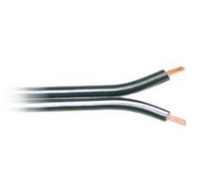 Laidas kolonėlėms 2x0.35mm² juodas/juodas su balta juosta (varinis) TLYp RoHS