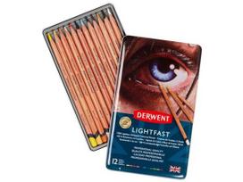 Spalvotas pieštukas Derwent Lightfast 12vnt. metalinė dėžutė