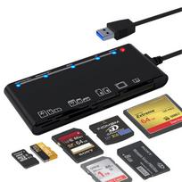 7-in-1 USB 3.0 kortelių skaitytuvas CF/SD/TF/MS
