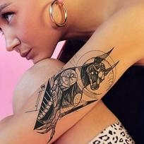 Anubis laikina tatuiruotė lipdukas