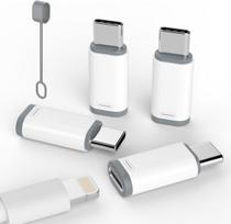 Adapteriai „Lightning į USB-C“, 4 vnt., greitas įkrovimas ir duomenų perdavimas