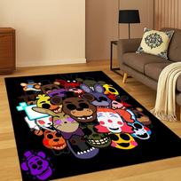3D F-FNAF žaidimo animacinis kilimas kilimėlis miegamajam svetainei sofai prie durų namų dekoravimui, vaikų žaidimų zonos kilimėlis neslystantis Kalėdų dovana 40x60cm