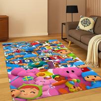 3D P-Pocoyo Elly Pato Animacinis Kilimas Kilimas Miegamajam Svetainei Sofai Namų Dekoras, Vaikų Žaidimų Plotas Kilimas Neslystantis Grindų Kilimėlis Dovana 40x60cm