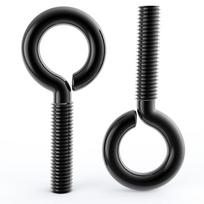 Juodas Dacromet Anglies Plieno Kilpinis Varžtas su Uždaru Žiediniu Kabliu, Mašininis Sriegis M3-M8 M6*20 [10 pcs]