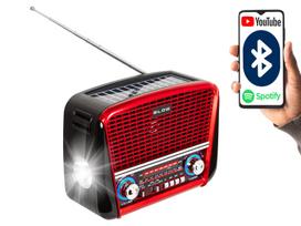 Nešiojamasis analoginis AM/FM radijas BT BLOW RA17 saulės energija varomas, raudonas