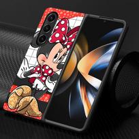 Back Phone Cover Case for Samsung Galaxy ZFold5 ZFold6 ZFold3 ZFold7 ZFold4 Z Fold 7 6 5 4 3  Cartoon Minnie Mouse Galaxy Z Fold6