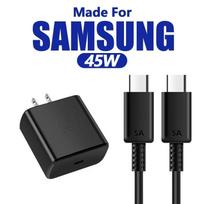 45W PD USB-C greitas įkroviklis Samsung S22 S23 S24 Note 20 A52 A53 A54 Z Flip 3 4 5 5A Type C itin greito įkrovimo kabeliu 1m 1.5m 2m US Plug - 45W Cable