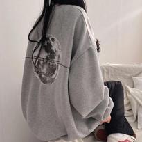 American Moon Plus Size Women's Heavyweight Crew Neck Sweatshirt, 4 Colors, Trendy Long Sleeve, 2024 M