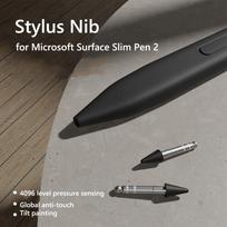 2pcs Stylus Nib Tip Replacement 2.5cm Touch Screen Pen Spare Nibs Accessories High Sensitivity for Microsoft Surface Slim Pen 2 CHINA
