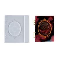 Quicksand Notebook Cover Resin Mold DIY Crystal UV Epoxy Silicone Molds Transparent Book Creative Resin Casting Molds 2