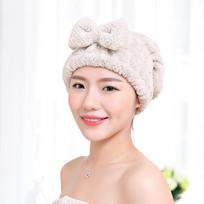 Plaukų džiovinimo kepurė Microfiber Ultra Absorbent Hair Dry Wrap Cap Fast Drier balta