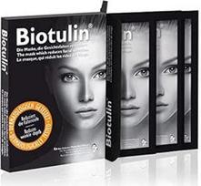 "Biotulin" - Bioceliuliozės kaukė x4 - drėkinamosios kaukės nuo raukšlių su spilantoliu, hialurono rūgštimi ir alijošiumi - gaivi ir skaisti oda