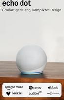"Echo Dot" (naujausios kartos) išmanusis garsiakalbis su "Alexa" | Ledynmečio balta