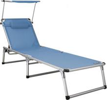 "Homecall" XXL aliumininis gultas su stogeliu nuo saulės 200 x 70 cm Maksimali apkrova 150 kg Greitai džiūstančios putos