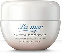 "La mer Ultra Booster Premium Effect Cream Night" naktinis kremas - prabangus drėkinamasis kremas nuo senėjimo - regeneruojantis ir stangrinantis naktinis kremas - lygina raukšles ir stangrina odą - 50 ml