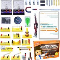 "Teenii STEM" fizikos mokslo laboratorija "Basic Circuit Learning Starter Kit" Elektros ir magnetizmo eksperimentas vaikams, jaunesniųjų vyresniųjų klasių moksleiviams Elektromagnetizmas Elementarioji elektronika LERBOR