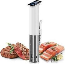 "Wancle Sous Vide Sous Vide Stick" 1100 W - "Sous Vide" viryklė su IPX7 apsauga nuo vandens, ±0,1 °C temperatūros reguliavimu, tyli ir kompaktiška - puikiai tinka švelniems kepsniams ir daržovėms, balta