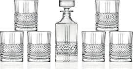 7 viskio butelių ir taurių rinkinys - viskio butelių ir taurių rinkinys su deimantine puošyba, 85 cl butelis ir 34 cl taurės