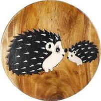 Art Craft KH001 Dažyta ir raižyta vaikiška taburetė Medinė kėdutė 27 cm aukščio