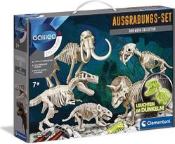 Clementoni 59258 "Galileo Discovery Dino Mega Collection" kasinėjimo rinkinys, įdomus žaislas vaikams, skirtas mažiesiems tyrinėtojams nuo 7 metų, 6,7 x 42 x 29 cm