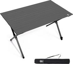 EVER ADVANCED Camping Table Sulankstomas aliuminio 120 x 70 cm sulankstomas stalas 100 kg keliamoji galia Susukamas stalviršis 4-6 žmonėms Sulankstomas stalas su krepšiu stovyklavimui Piknikas Sodas Balkonas Tamsiai pilka