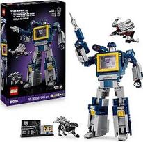 LEGO Ikonos Transformeriai: Suaugusiesiems skirtas "Soundwave" rinkinys - modelių gamyba parodai su transformuojamomis figūrėlėmis, įskaitant lazerinį snapą ir Ravage, taip pat garso akmenį - dovana vyrams, moterims - 10358