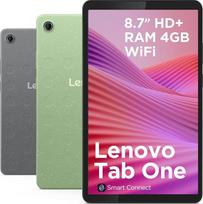 Lenovo Tab One Tablet | 8,7 colių 1340 x 800 LCD ekranas | MediaTek Helio G85 | 4GB RAM | 64GB atminties | Android 14 | Luna Grey | Komplekte yra Folio dėklas