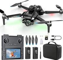 M66 1080P kameros dronas su 4,3 colio ekranu, nuotolinio valdymo pultu, 40 min. skrydžio laikas (2 baterijos), bešepetėlinis variklis, 5G perdavimas, pradedančiųjų dronas paaugliams ir nuotraukoms iš arti