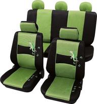 PETEX automobilių sėdynių užvalkalai Universal Complete Set 11-Piece Gecko Green Eco Class su SAB 1 Vario