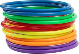 Plastikiniai žiedų mėtymo žiedai, skirti žiedų mėtymo žaidimui, maži mėtymo žiedai patalpose, lauke, vaikų taikinių treniruočių žaidimai, vakarėlių, karnavalo, sodo žaidimai (6 spalvos)