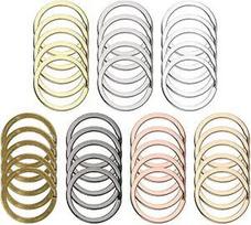 Plokščias raktų grandinėlės žiedas, Tiberham Round Metal Split Keychains Rings for Home Car Office Keys Attachment, Organization, Lanyard, Arts & Crafts DIY Accessories, 28 mm/1.1 Inch, 7 Colours, 35 PCS