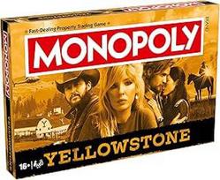 Stalo žaidimas "Winning Moves Yellowstone Monopoly", keliaukite į Duttono rančos pagrindinį namą, vasaros stovyklą ir prekiaukite, kad pasiektumėte sėkmę, puiki dovana 16 metų ir vyresniems žmonėms.