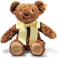 Steiff Cuddly Toy Cosy Annual Bear 2026, mielas pliušinis žaislas, vaikams, berniukams ir mergaitėms, draugams, pliušinis žaislas 34 cm, rudas, 114175