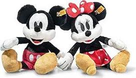 Steiff Disney Originals 708039 Dovanų rinkinys, Minnie ir Peliukas Mikis, mielas pliušinis žaislas, vaikams, berniukams ir mergaitėms, pliušinis žaislas, 32 cm, įvairiaspalvis