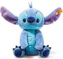 Steiff Disney Originals Stitch Cuddly Toy, mielas pliušinis žaislas su plastikinėmis akimis, vaikams, berniukams ir mergaitėms, minkšti pliušiniai draugai, pliušinis žaislas, 22 cm, vidutinio dydžio, mėlynas, 024696