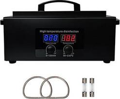Sterilizatorius Hochtemperatur-Sterilisator-Nagel-Werkzeug-Sterilisator mit Timer für Kosmetik, Fusspflegestudios, Friseursalon Schwarz