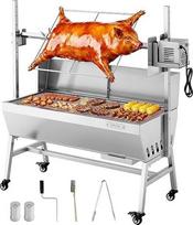 VEVOR Rotisserie kepsninė 38 W Suckling Pig Grill Lamb Grill Charcoal Grill (94 cm ilgio kepsninė) su 60 kg apkrovos talpa, 7 aukščio reguliavimo įtaisais ir apsauga nuo purvo, nerūdijančio plieno elektrinis kepsninių rinkinys