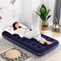 Double Layer Inflatable Air Mattress - Single Person, Folding, Outdoor & Indoor Use 190x95x22 cm (Single Bed)