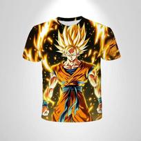 Anime Super Saiyan Dragon Ball Z Goku berniukams CosPlay marškinėliai Oranžiniai Kvėpuojantys šaunūs Drabužiai Berniukams Dovana 100