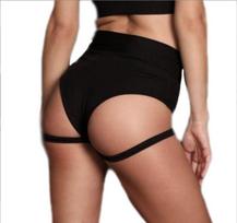 Ladies' Sexy Garters, Hot Pants, Pole Dancing Shorts S juoda